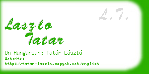 laszlo tatar business card